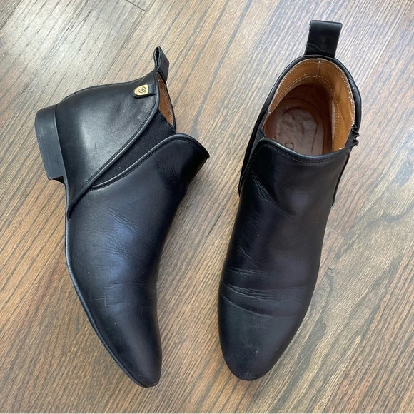 Chloe Black Leather Ankle Chelsea Boots - Picture 1 of 15